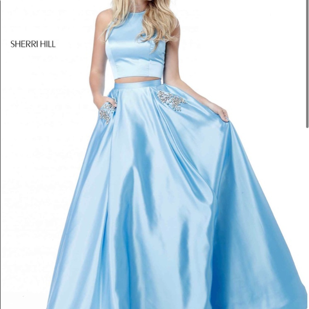Sherri Hill Blue Two Piece Prom / Sweet 16 Dress